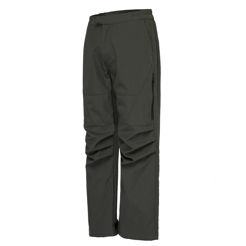 Nylon Ruched-Knee Multi-Pocket Straight Cargo Pants WN12276