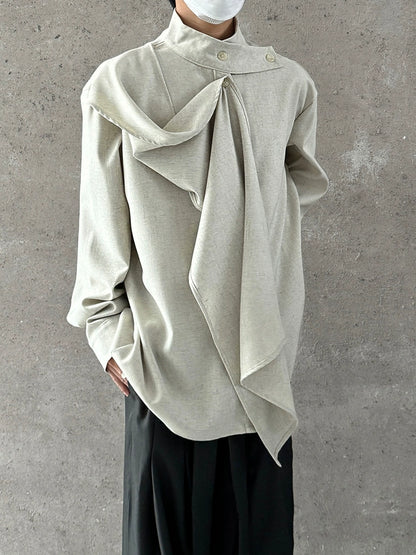 Chinese Style Standing-Collar Long Sleeve Shirt WN19959