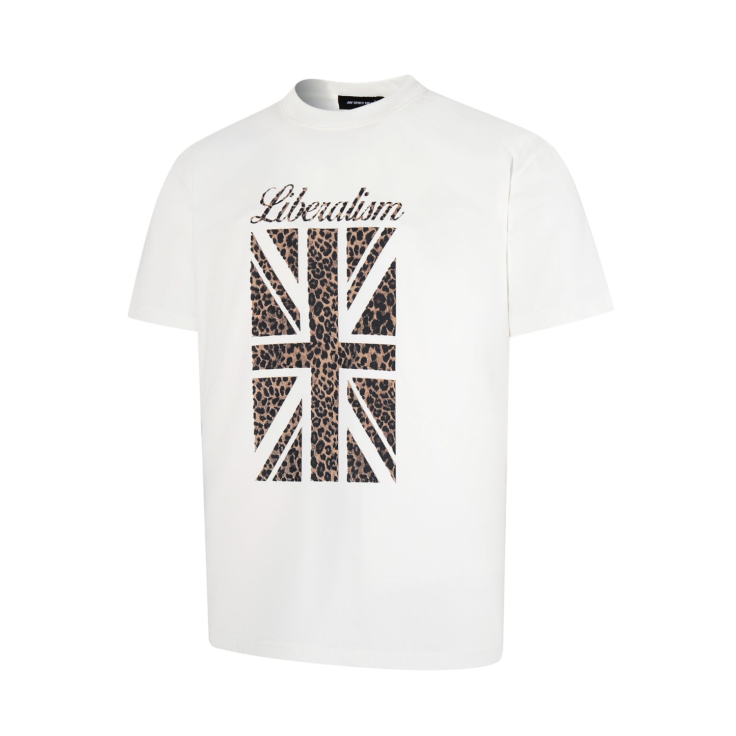 Leopard Print Flag Short Sleeve T-Shirt WN25620