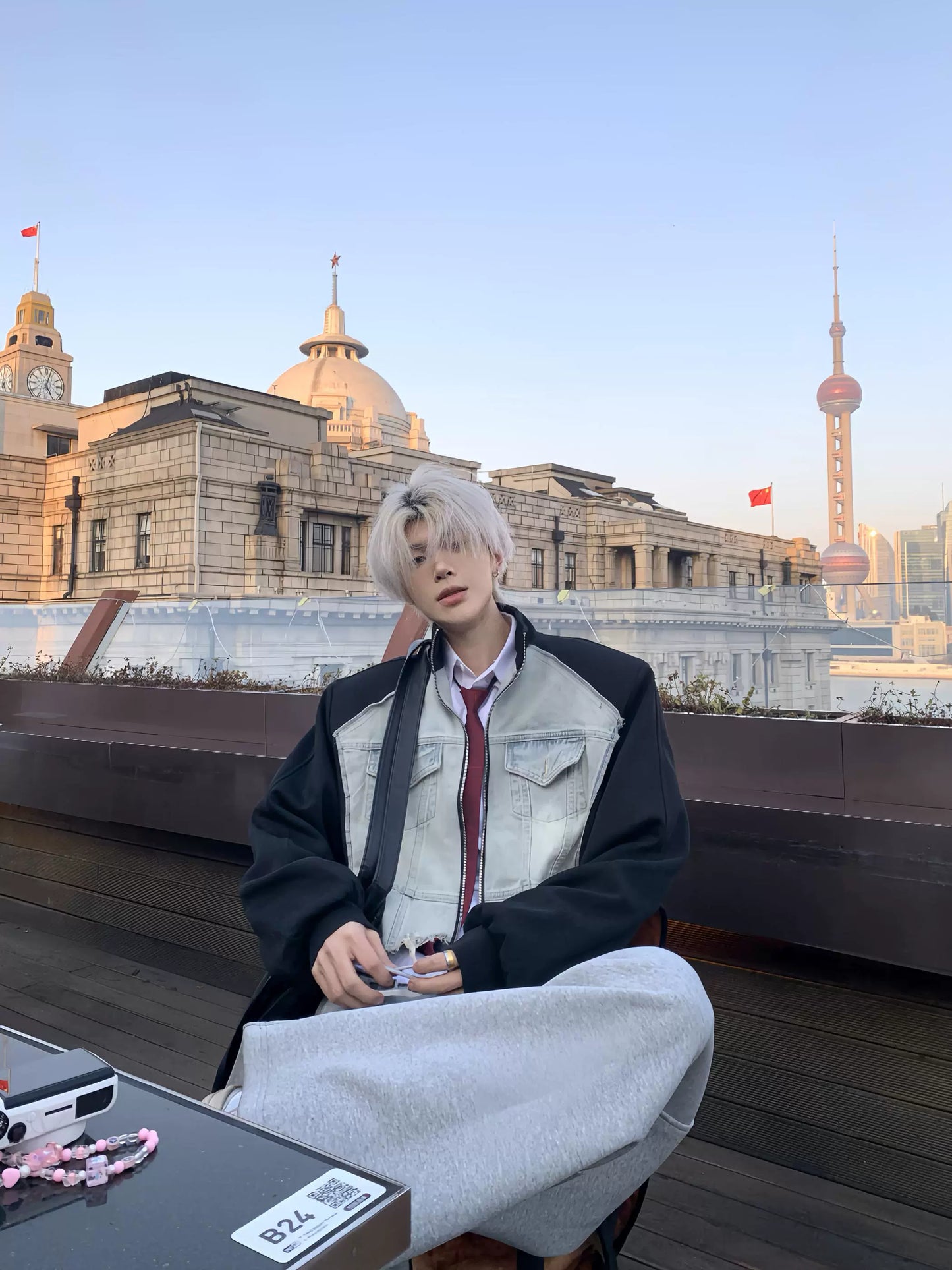 Denim Patchwork Design Jacket WN19806