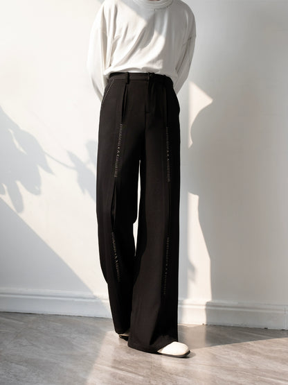 High-Waist Wide-Leg Tailored Trousers WN11832