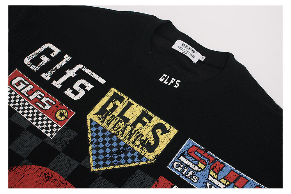 Checkerboard Number Short Sleeve T-Shirt WN26517
