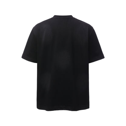 Dirty Dye Letter Print Short Sleeve T-Shirt WN25463