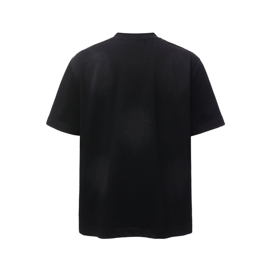 Dirty Dye Letter Print Short Sleeve T-Shirt WN25463