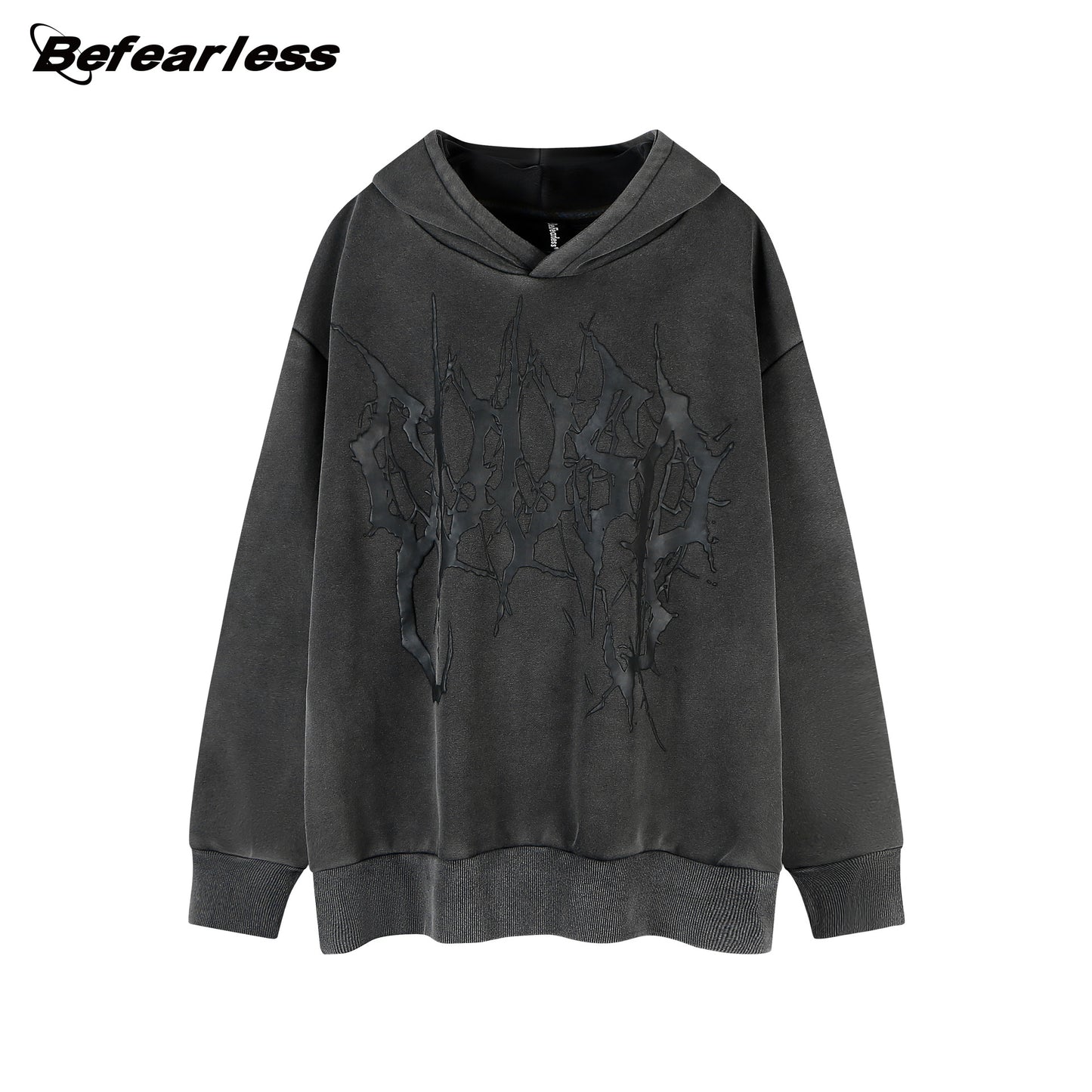 Cracked Graphic Washed Hoodie WN23590