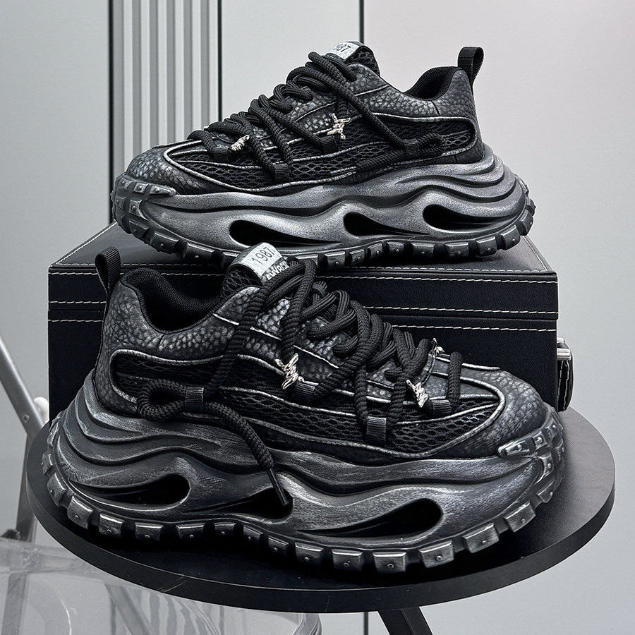 Chunky Platform Height Increase Breathable Sneakers WN24790