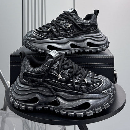 Chunky Platform Height Increase Breathable Sneakers WN24790