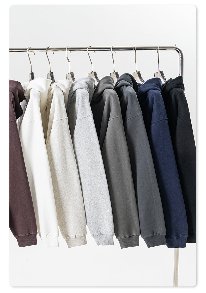 Fleece Lining Oversize Washed Zipper Hoodie WN9943