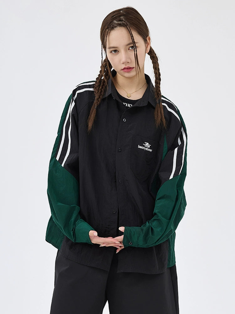 Sporty Oversize Long Sleeve Shirt WN8629