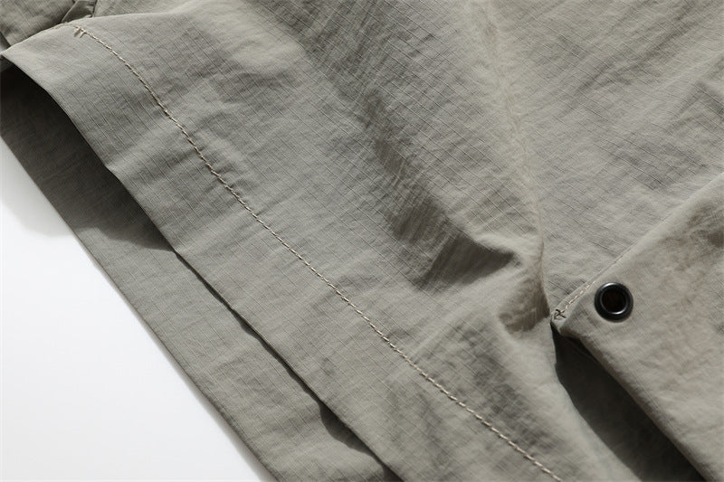 Multi-Pocket Wide Leg Cargo Half Pants WN26812