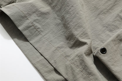 Multi-Pocket Wide Leg Cargo Half Pants WN26812