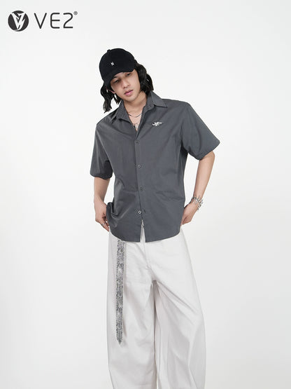 Metal Detail Short Sleeve Shirt WN17391