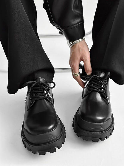 Lace Up Thick Sole Plain Shoes WN24567