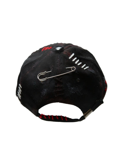 Irregular Damage Punk Curved-Brim Cap WN21116