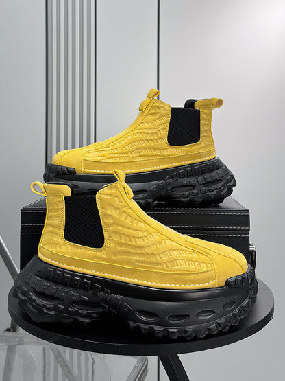 Embroidery Side Gore Chunky Sole Sneakers WN24590