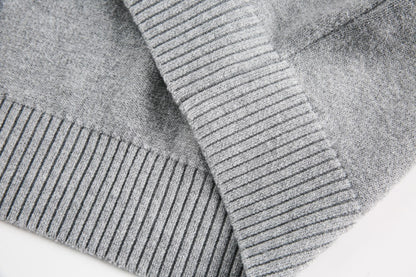 Letter Embroidery Hooded Knit Cardigan WN28125