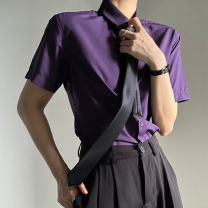 Plain Short Sleeve Shirt WN19634
