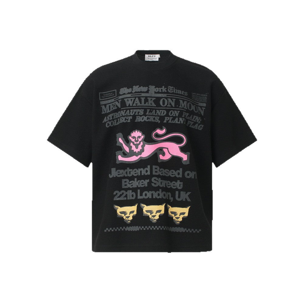 Graphic Letter Print Short Sleeve T-Shirt WN26426