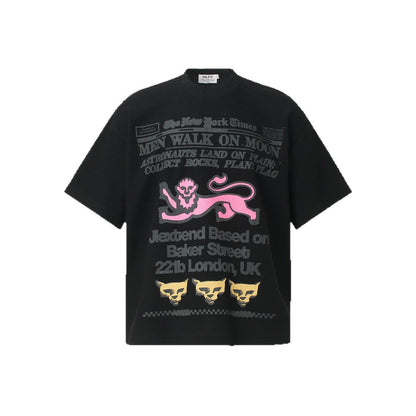 Graphic Letter Print Short Sleeve T-Shirt WN26426