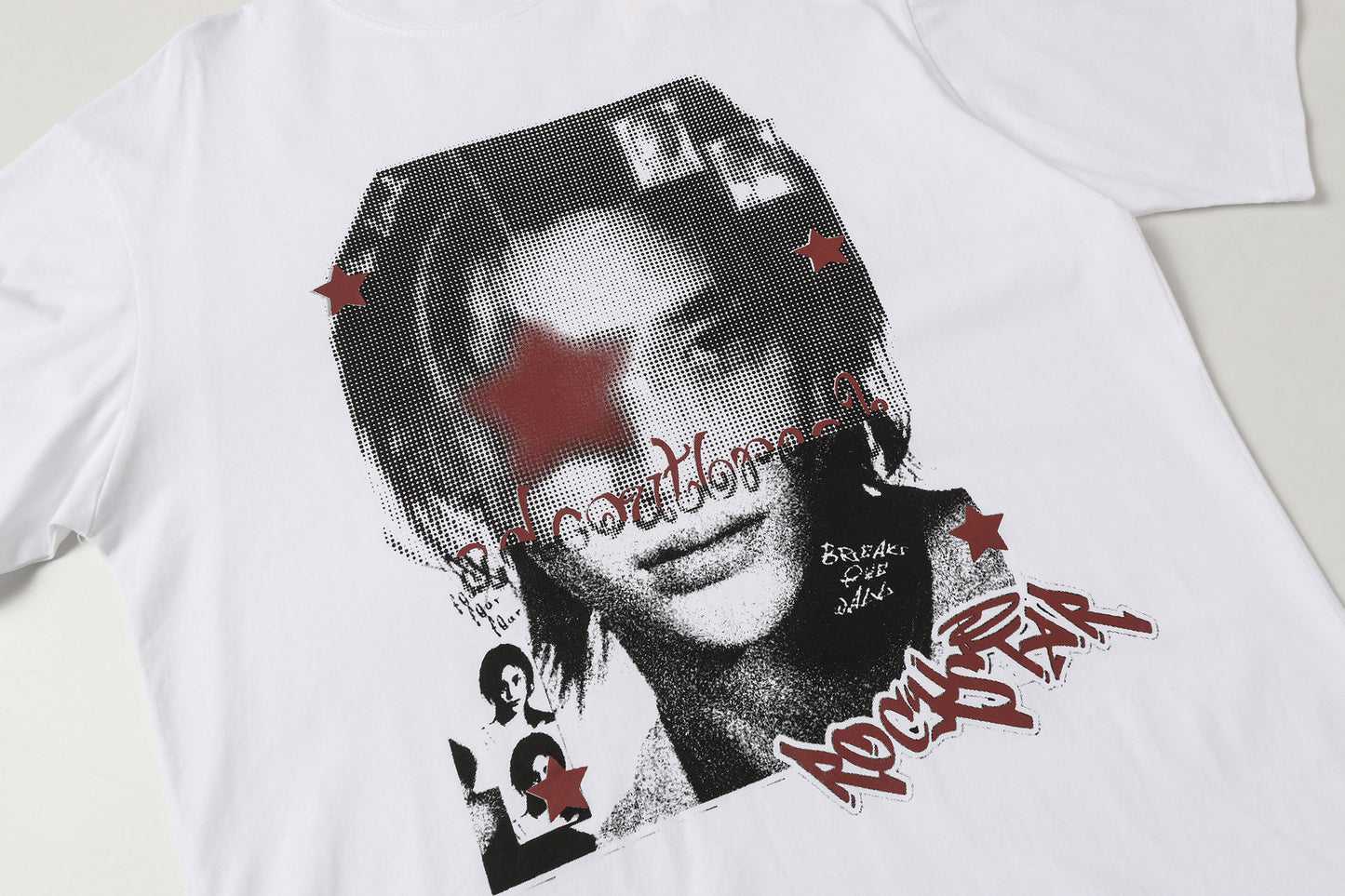 Oversize Portrait Print Short Sleeve T-Shirt WN25380