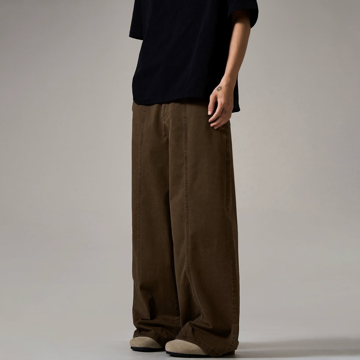 Vintage Design Wide Leg Straight Pants WN8998