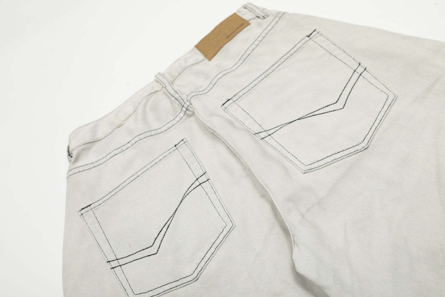 Washed Whisker Barrel Denim Jeans WN26094