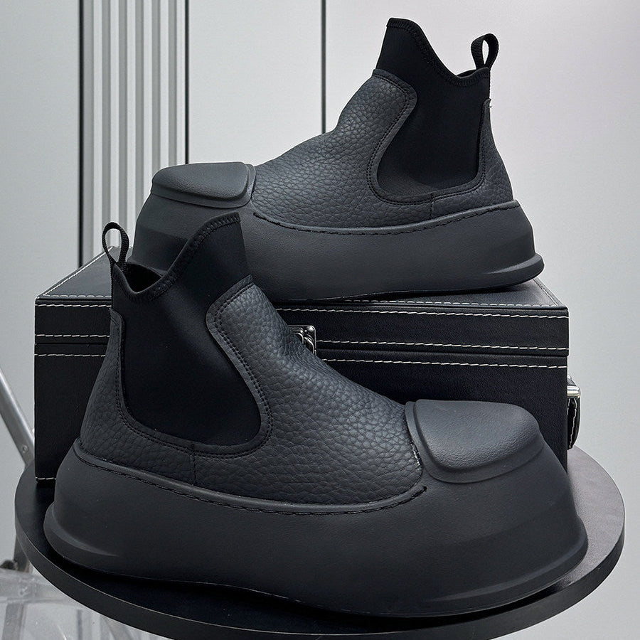 Side Gore Platform Chunky Sole Short Boots WN24617