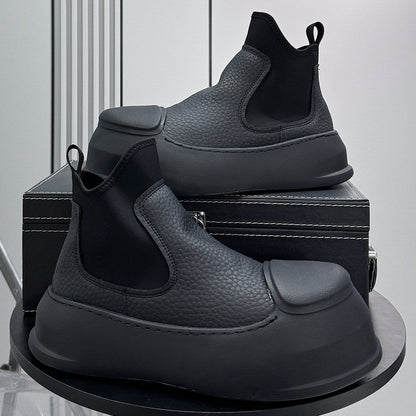 Side Gore Platform Chunky Sole Short Boots WN24617