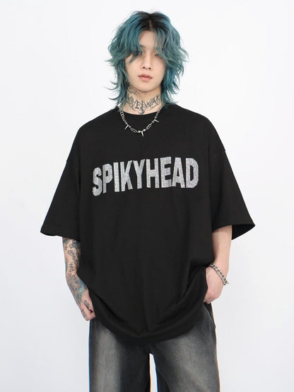 Letter Rhinestone Short Sleeve T-Shirt WN24459