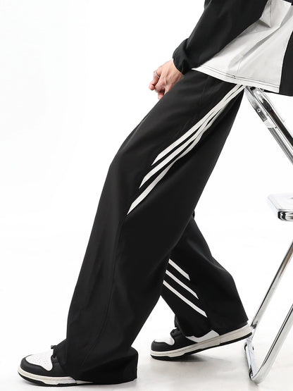 Wide-Leg Drape Sporty Pants WN10305