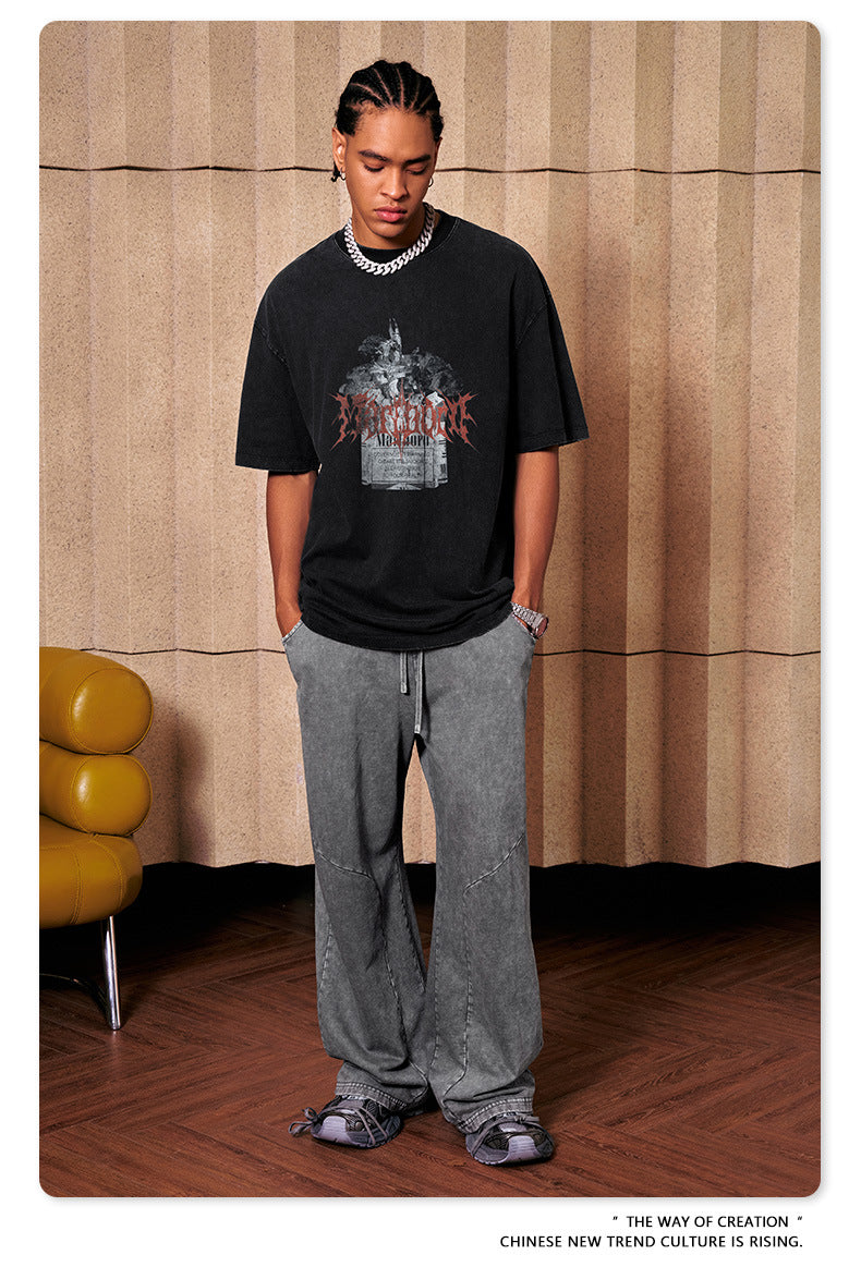 Cotton Heavy Weight Print Short Sleeve T-Shirts WN7827