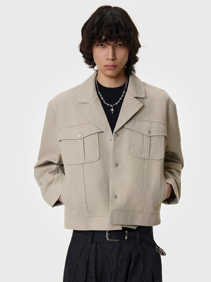 Canvas Multi-Pocket Short Jacket WN21402