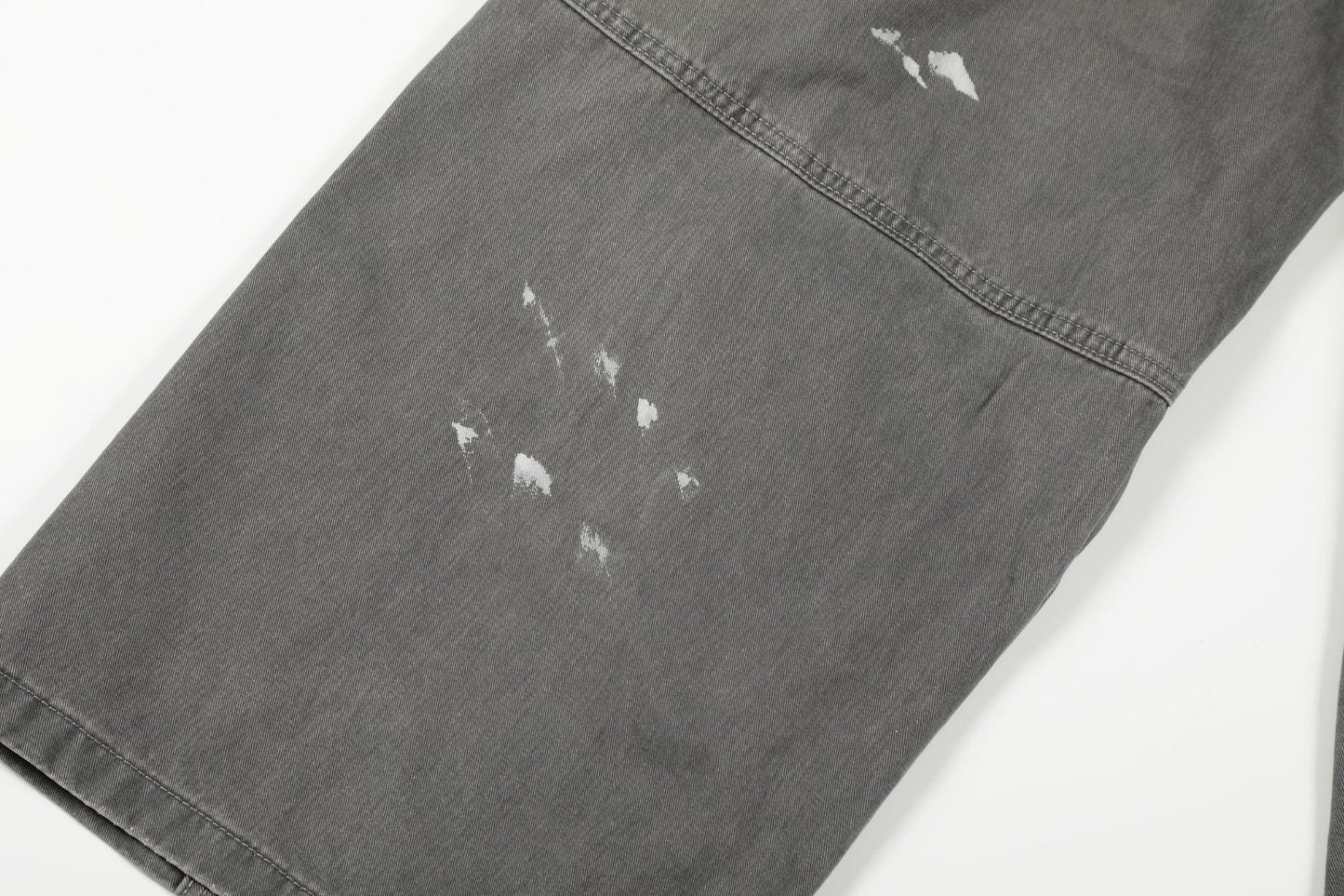 Damage Dirty Wide Leg Curved Cargo Pants WN25866