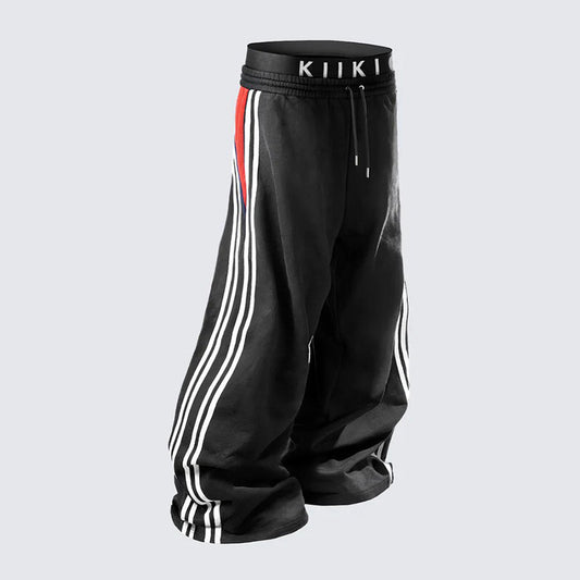 Double Waist Stripe Wide Leg Sweatpants WN27809