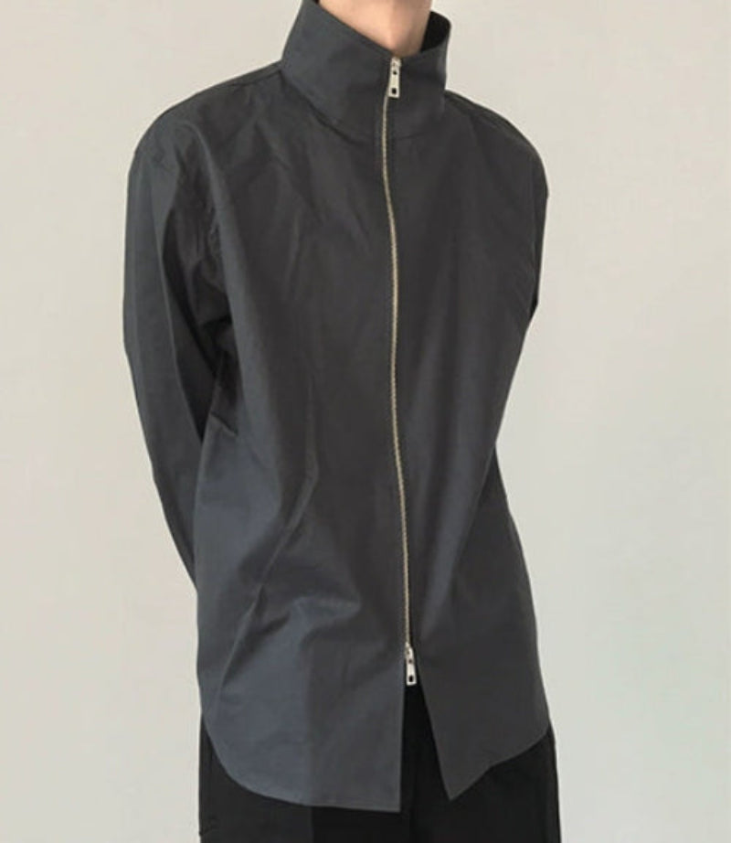 Stand Neck Double Zipper Shirt WN21583