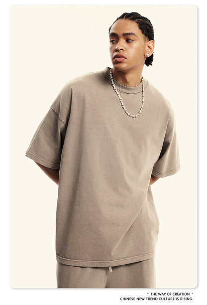 Washed Oversize Short-sleeve T-shirt WN6454