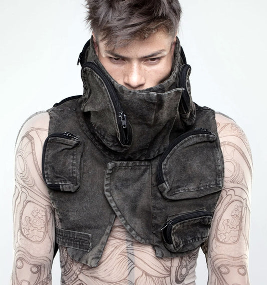 Asymmetric Multi-Pocket Layered Cargo Vest WN13802