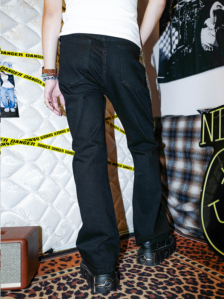 Vintage Slim Micro Flare Denim Jeans WN15887