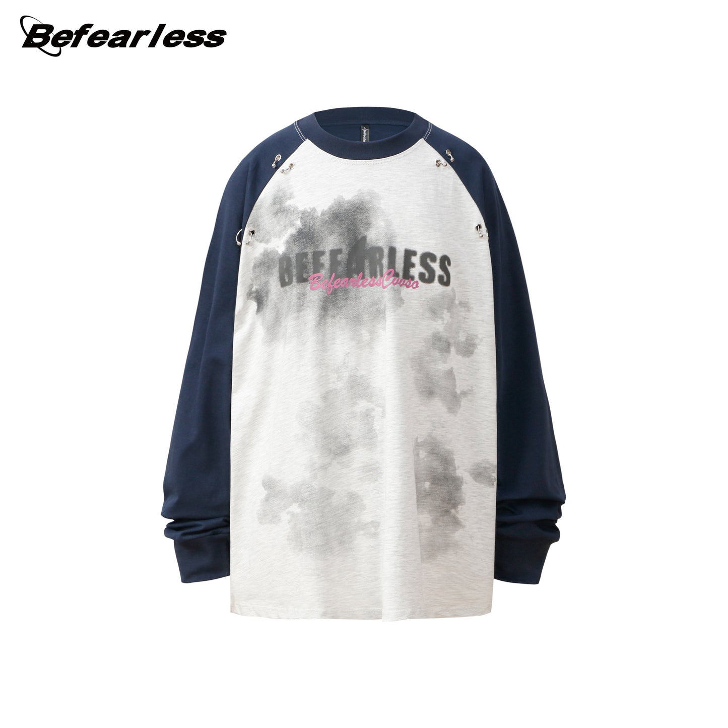 Colorblock Metal Decor Sweatshirt WN18564