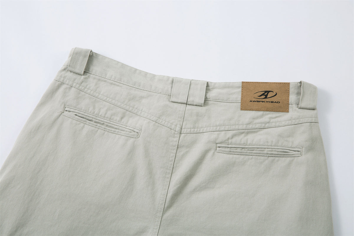 Multi-Pocket Wide Leg Cargo Half Pants WN26813