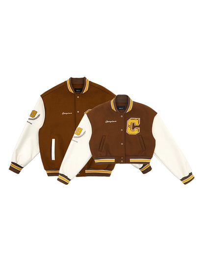 Letter Embroidery American Baseball Jacket WN8601