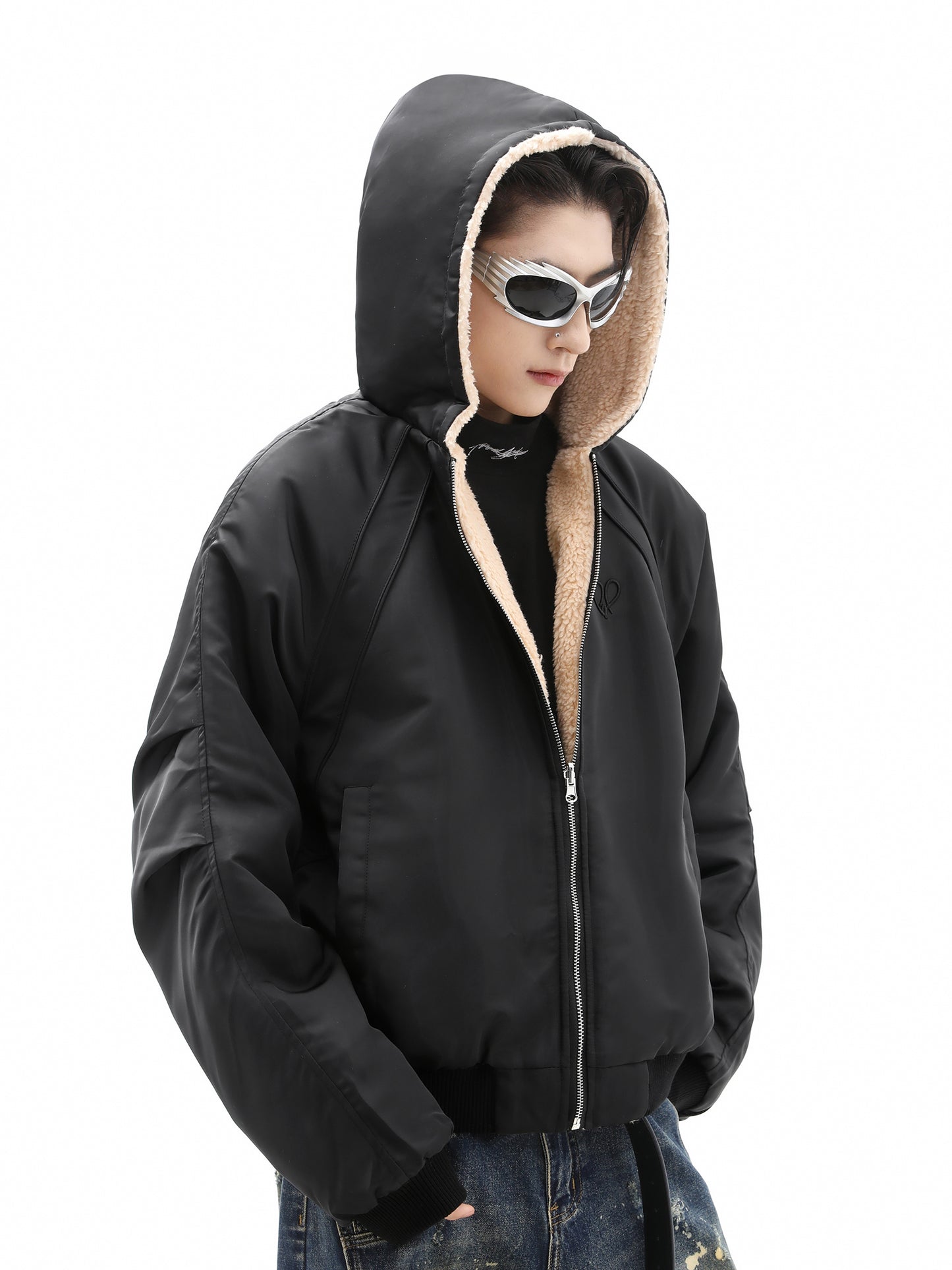 Reversible Boa Hooded Jacket WN10476