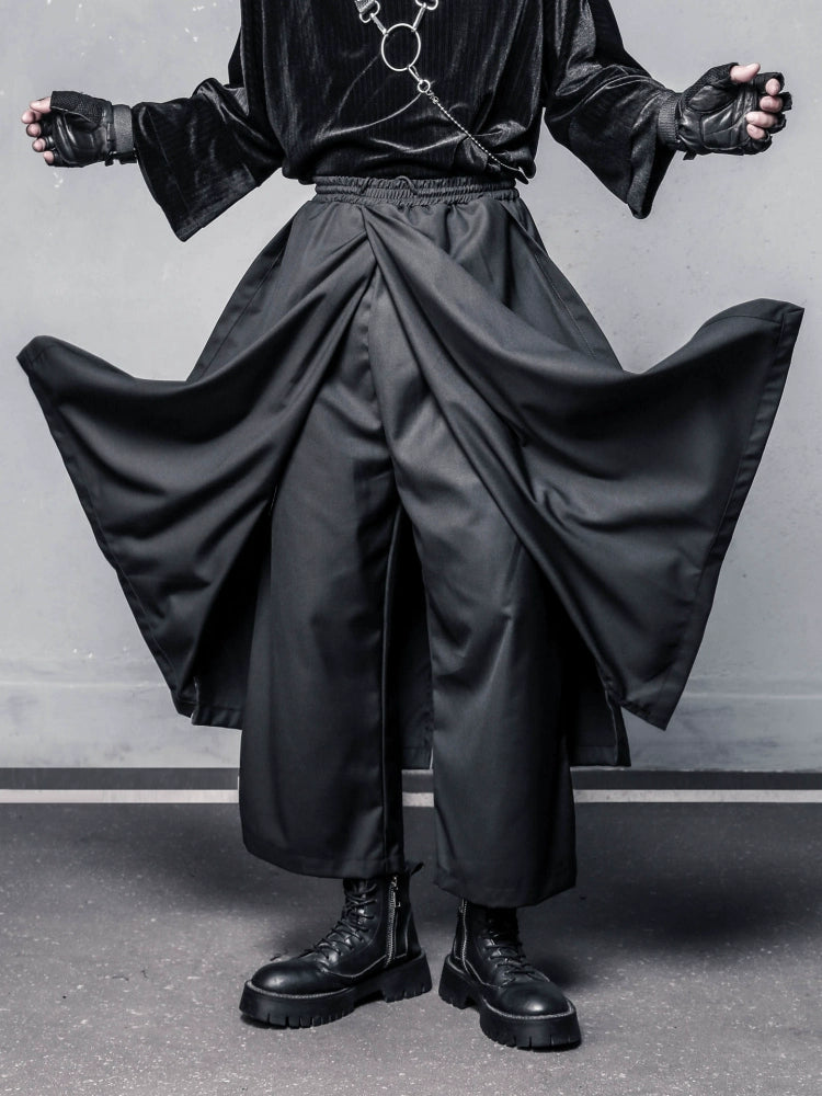 Deconstructed Multi Layer Wide Leg Pants WN22341