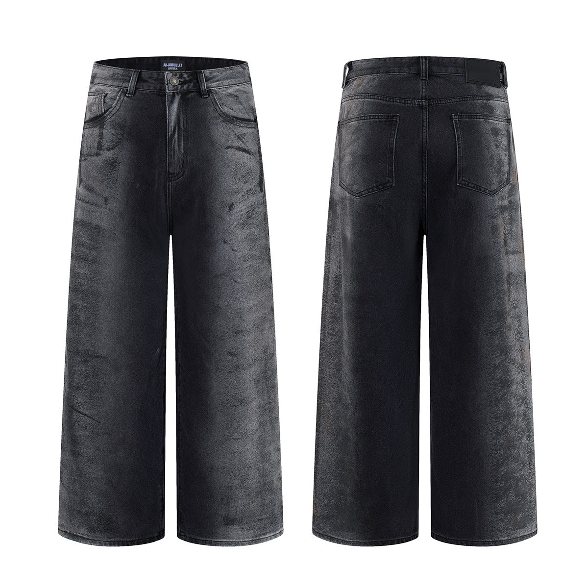Washed Wide Leg Denim Jeans WN25408