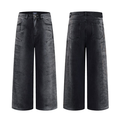 Washed Wide Leg Denim Jeans WN25408