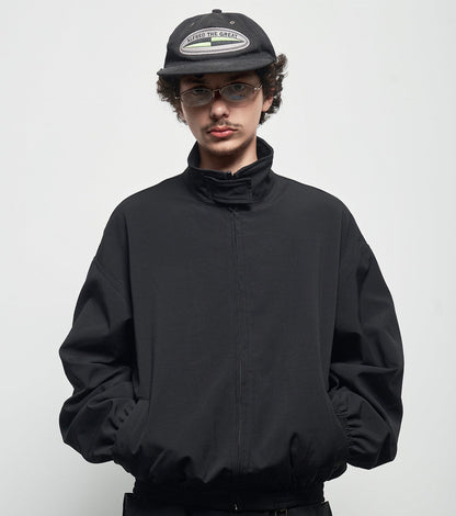 Vintage Imitation Oversize Stand Neck Jacket WN22936