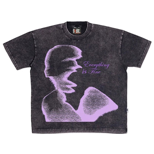 Wash Graphic Print Oversize Short Sleeve T-Shirt WN16602