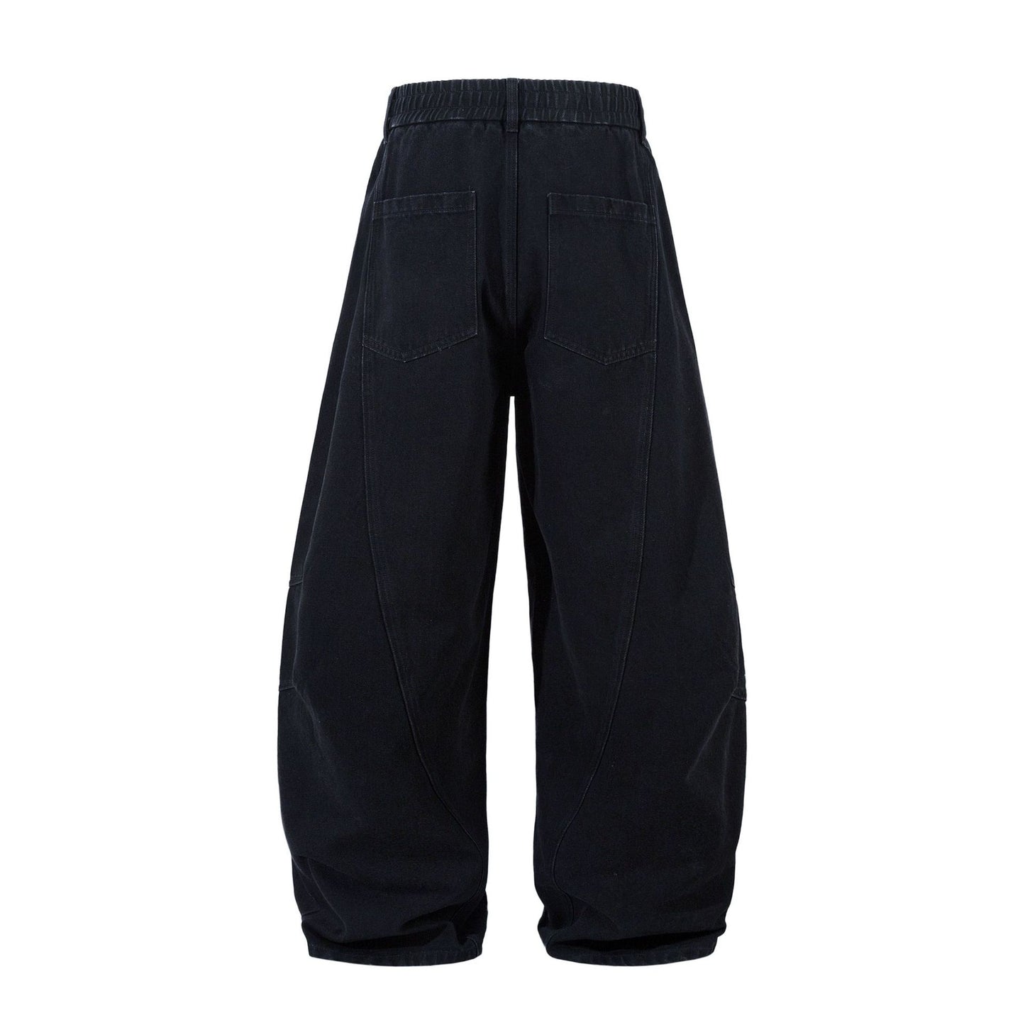 Washed Curved Panel Denim Jeans WN13127