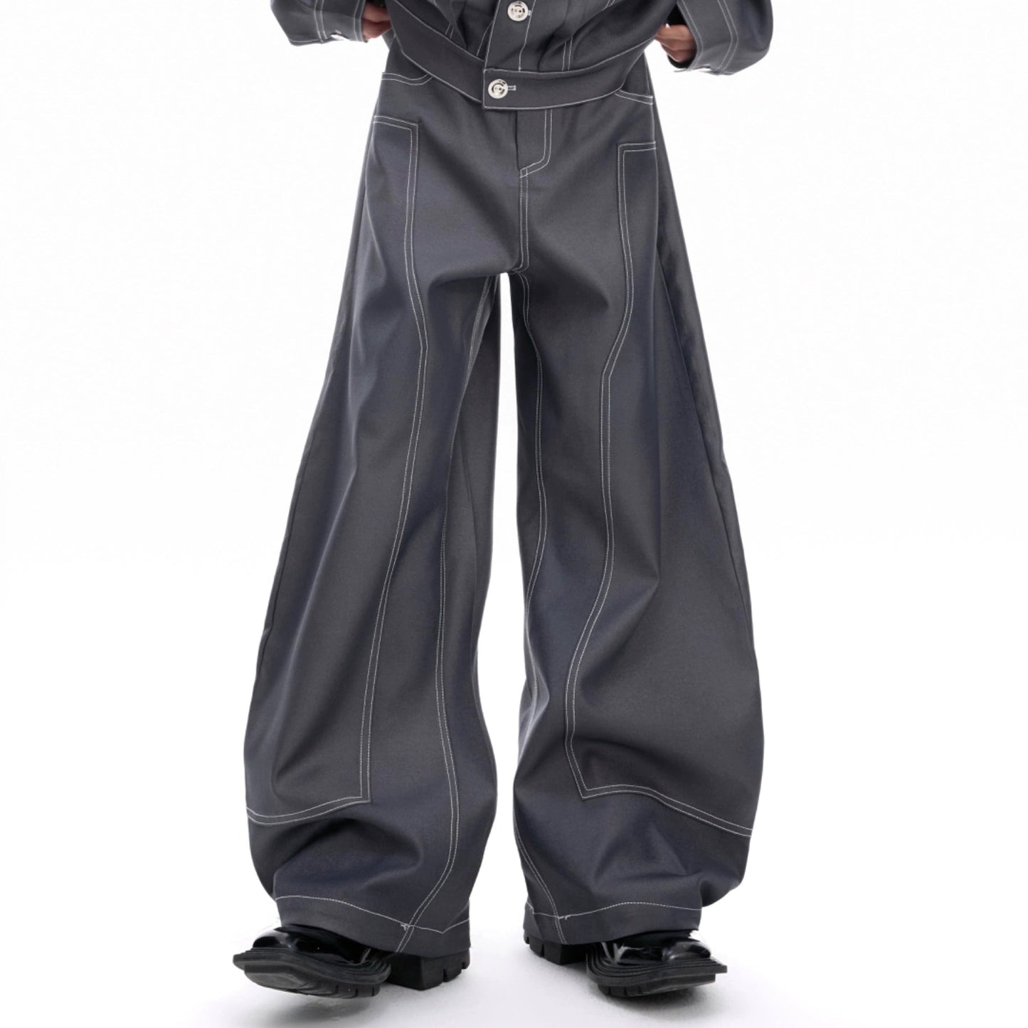 Pin Design Short Jacket & Pants Setup WN20680