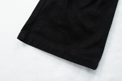 Letter Print Washed Wide Leg Cargo Denim Jeans WN27898